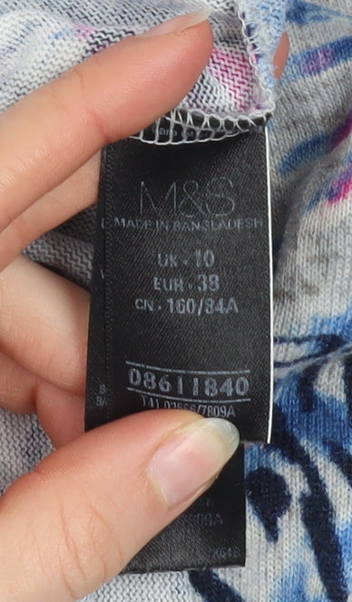 Marks and Spencer Womens Multicoloured Butterfly Jersey Jumper Size 10