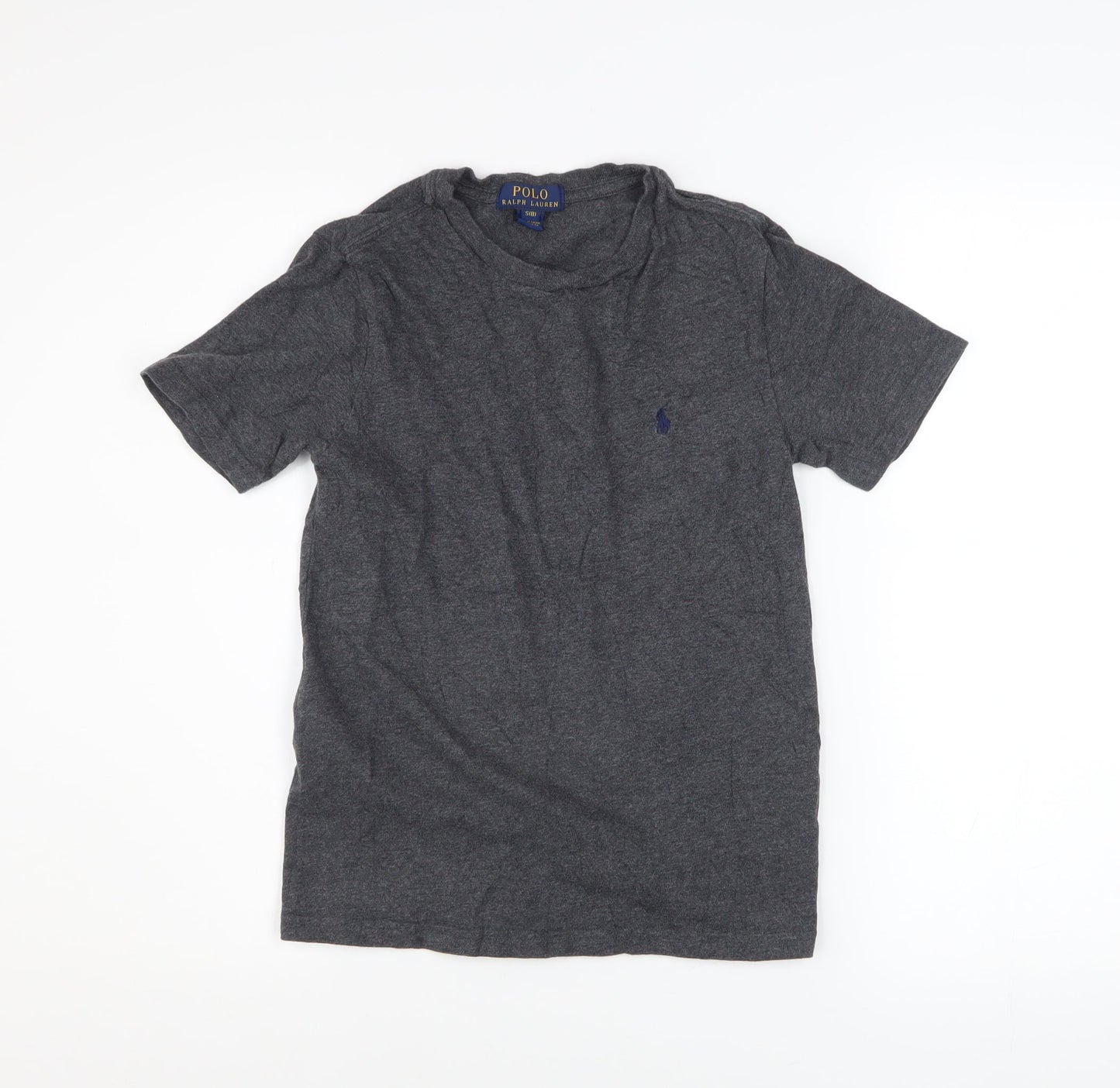 Ralph Lauren Boys Grey Cotton Short Sleeve T-Shirt Size 8 Years
