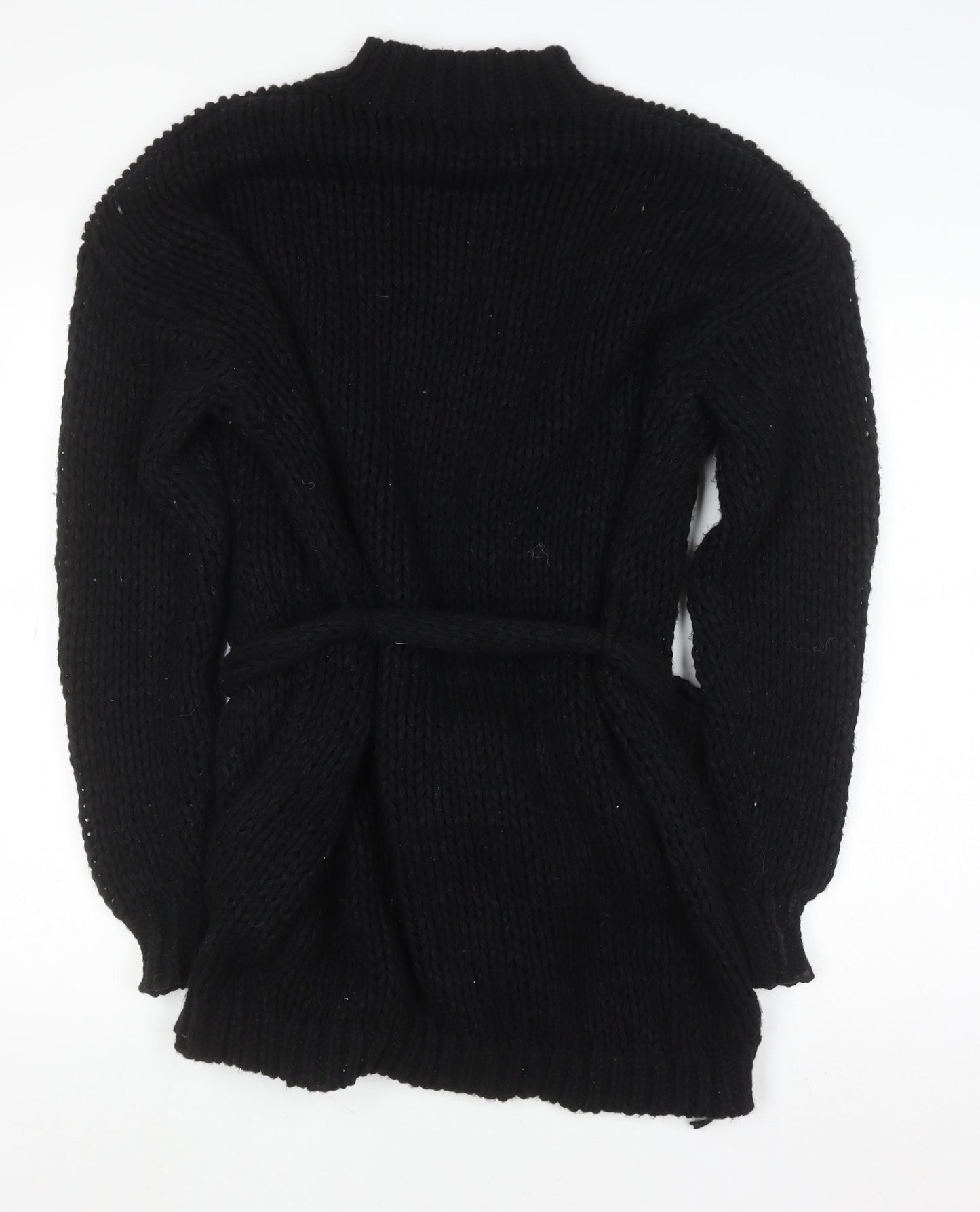 PrettyLittleThing Women’s Black Knit Belted Jumper Dress Size S