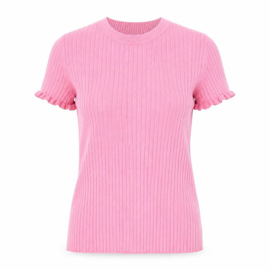 H&M Teens Pink Ribbed Short Sleeve Knit T-Shirt Size 8