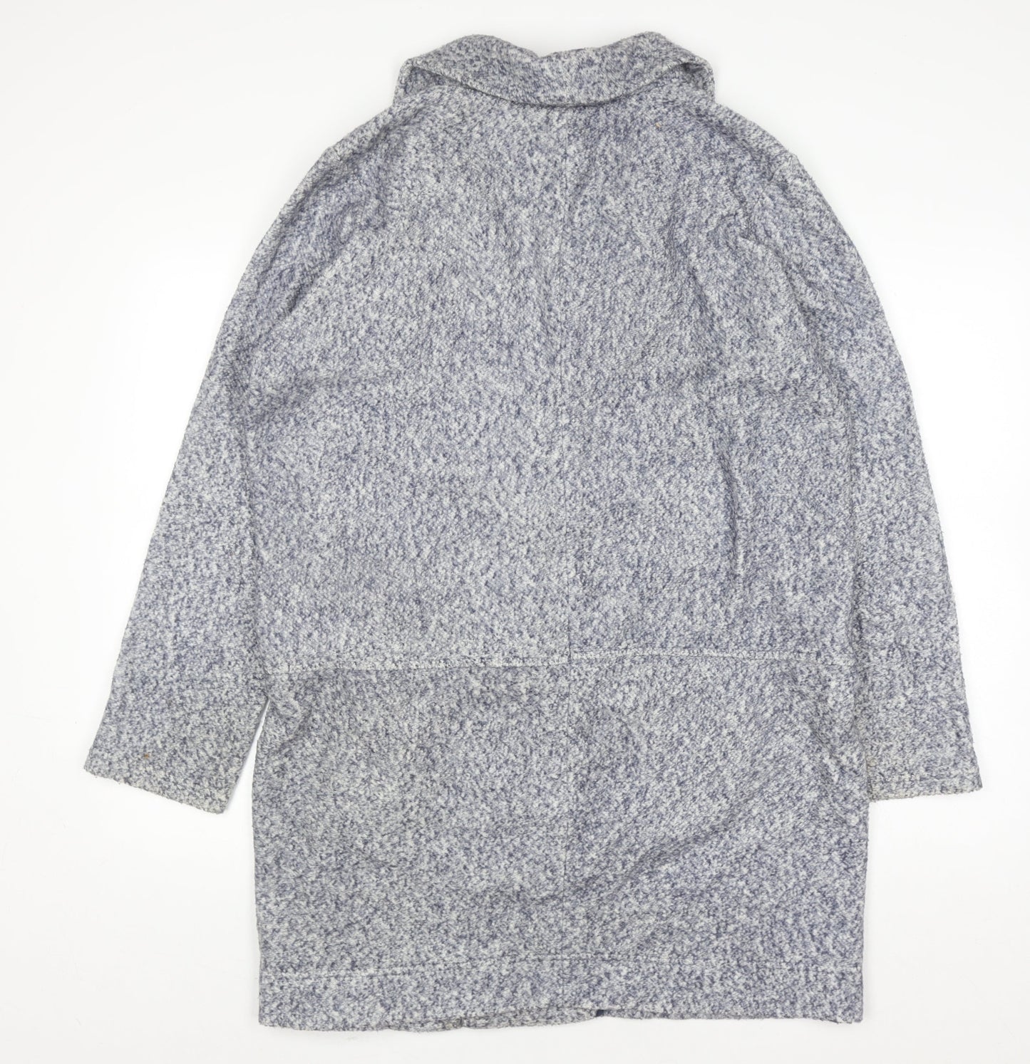 Next Women’s Grey Collared Knit Long Sleeve Open Cardigan Size 16