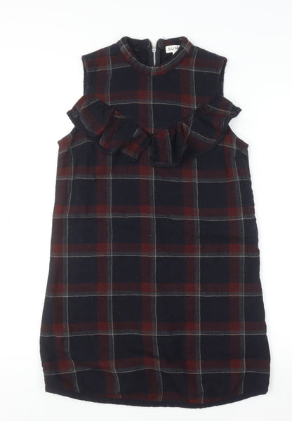 SUNO Women’s Multicoloured Wool Silk Sleeveless Shift Dress Size 8
