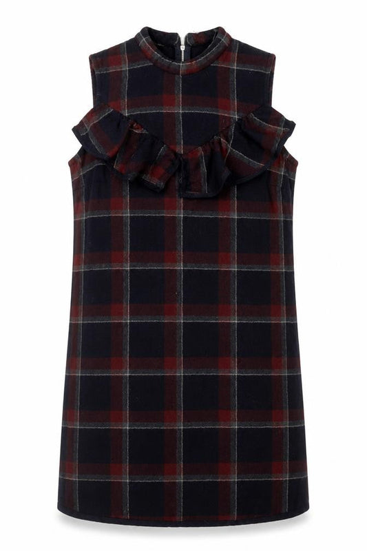SUNO Women’s Multicoloured Wool Silk Sleeveless Shift Dress Size 8