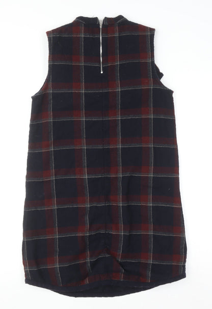 SUNO Women’s Multicoloured Wool Silk Sleeveless Shift Dress Size 8