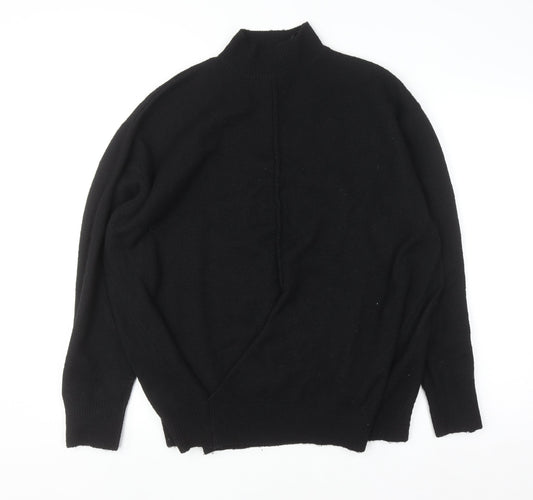 River Island Womens Black Mock Neck Long Sleeve Pullover Jumper M