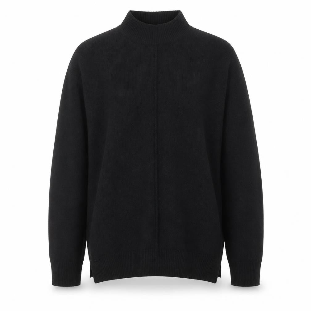 River Island Womens Black Mock Neck Long Sleeve Pullover Jumper M