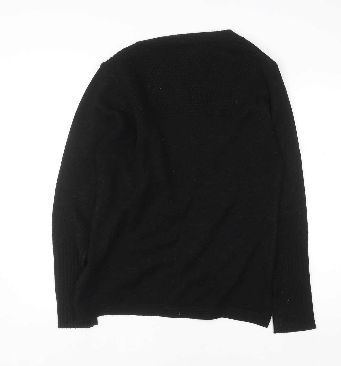Lee Cooper Women's Black Size 16 Knit Long Sleeve Open Cardigan