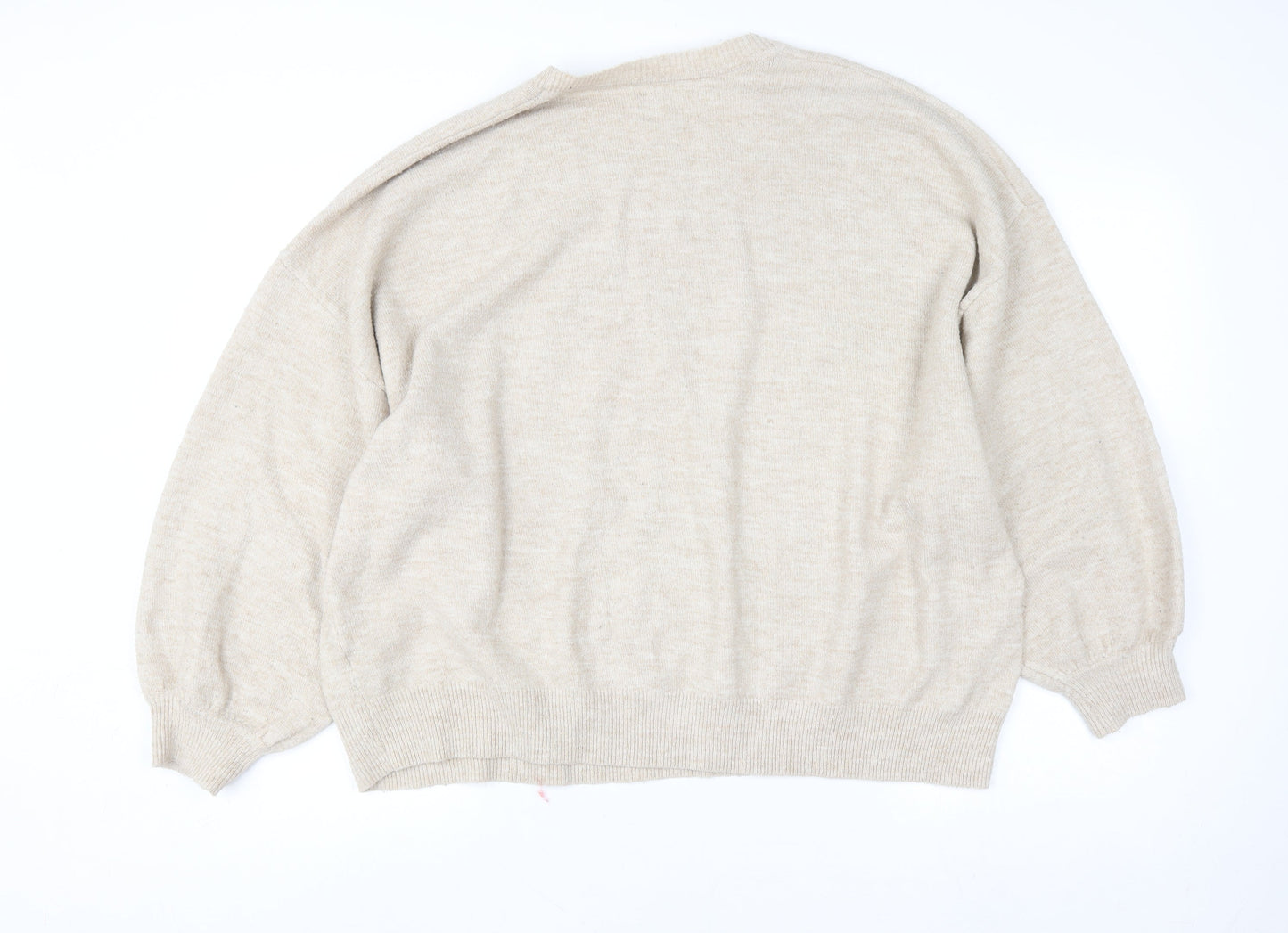 ASOS Design Women’s Beige Crew Neck Pullover Jumper Size 22