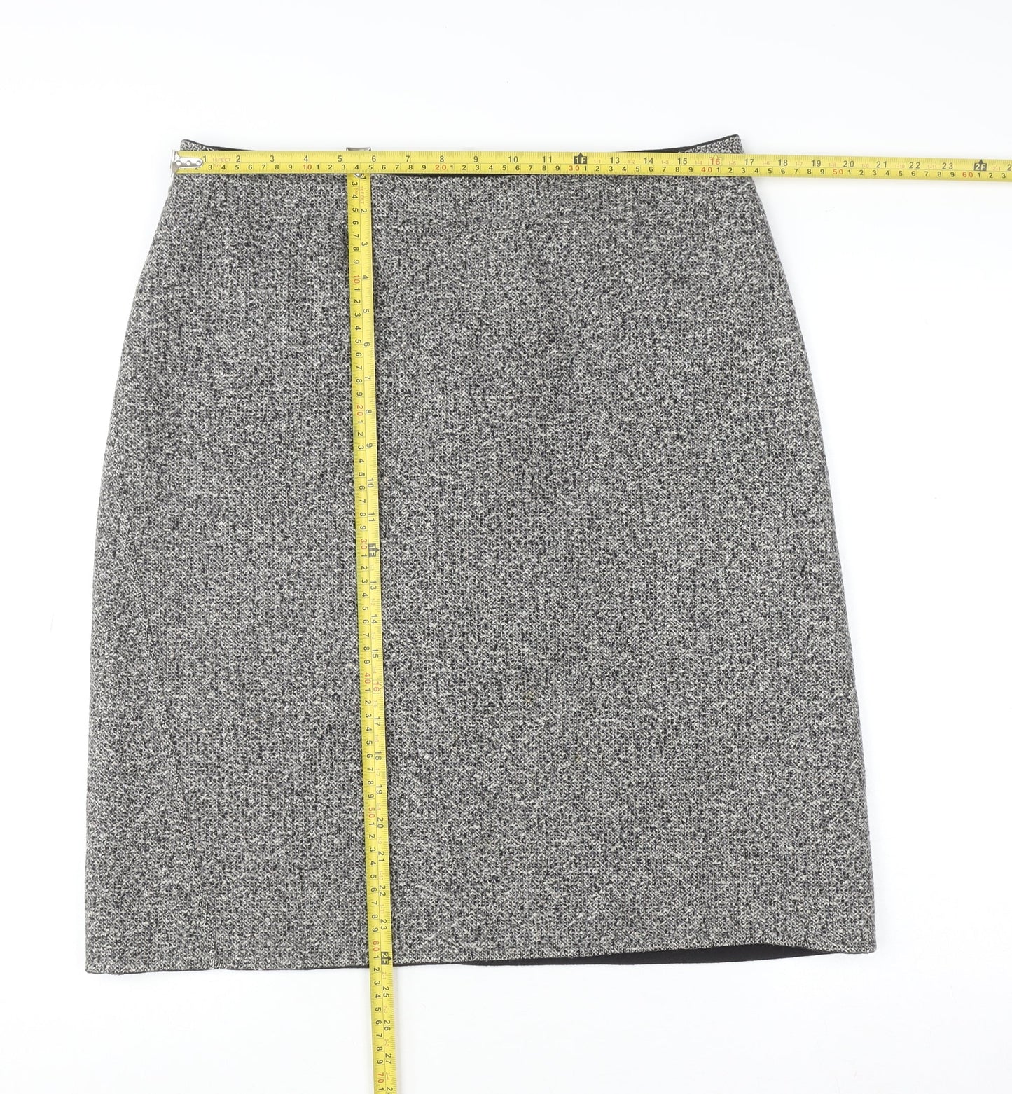 Brooks Brothers Women Grey Wool Pencil Skirt Size 12 Workwear
