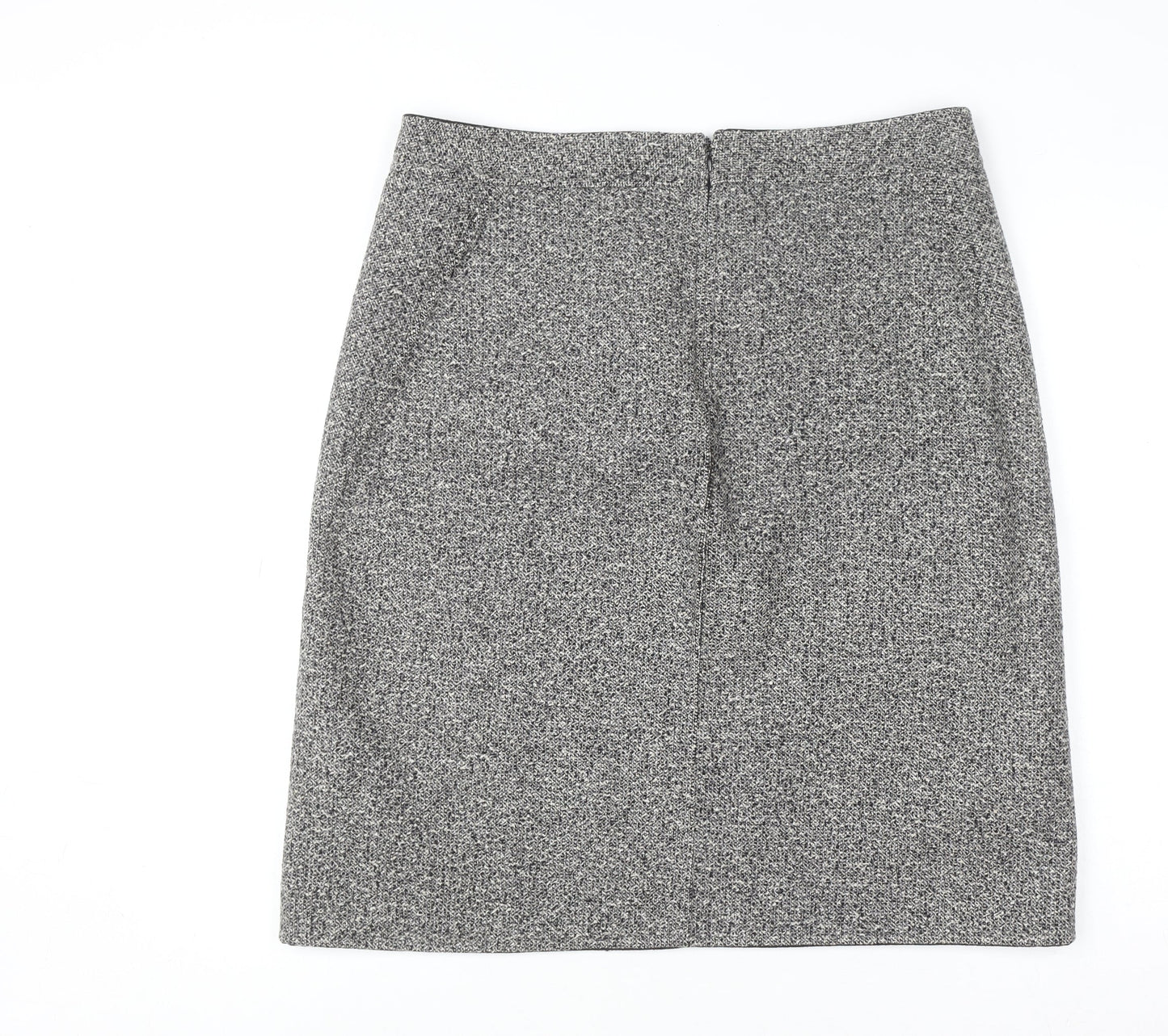 Brooks Brothers Women Grey Wool Pencil Skirt Size 12 Workwear