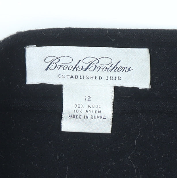 Brooks Brothers Women Grey Wool Pencil Skirt Size 12 Workwear