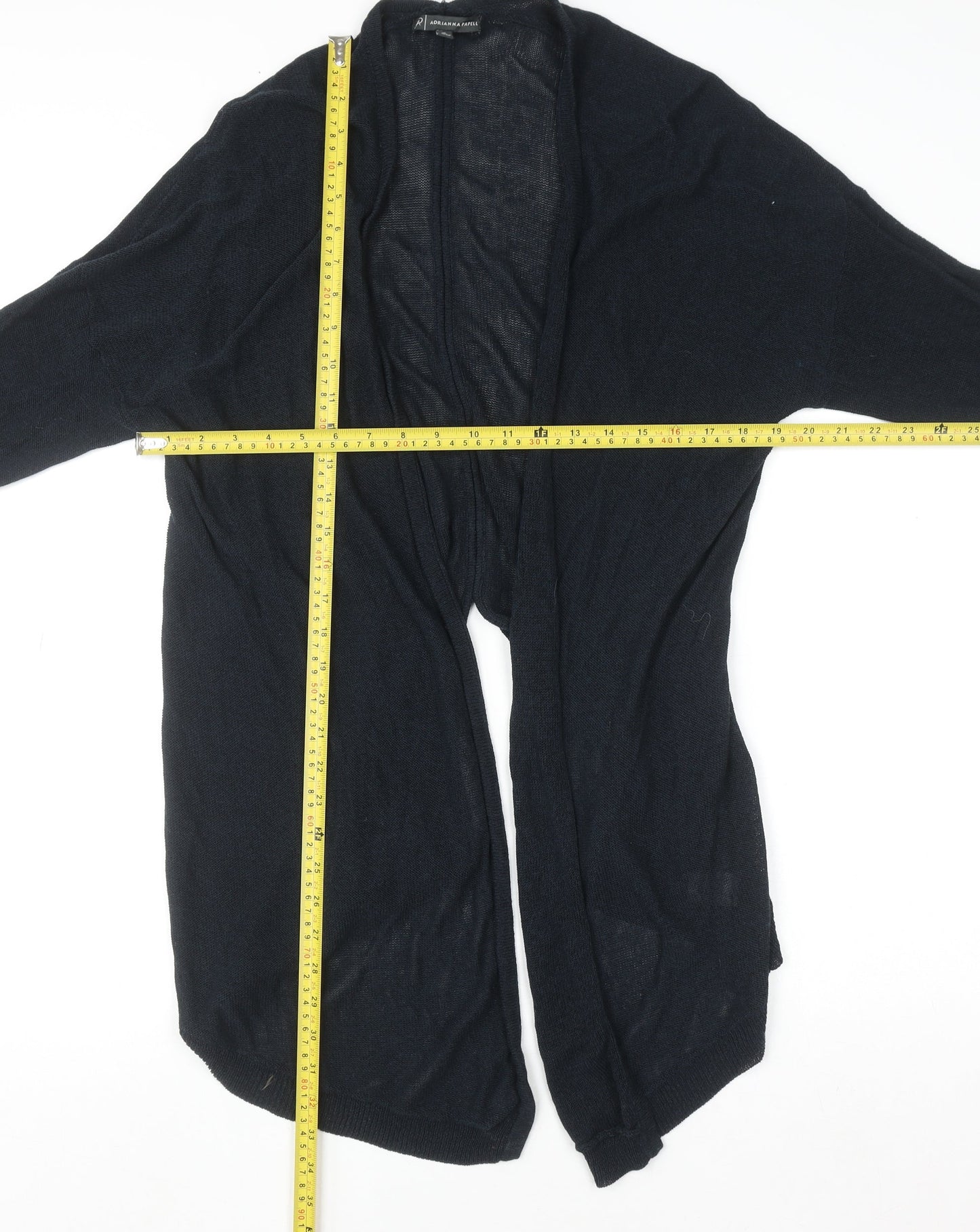 Adrianna Papell Women’s Black Knit Open Front Cardigan XL