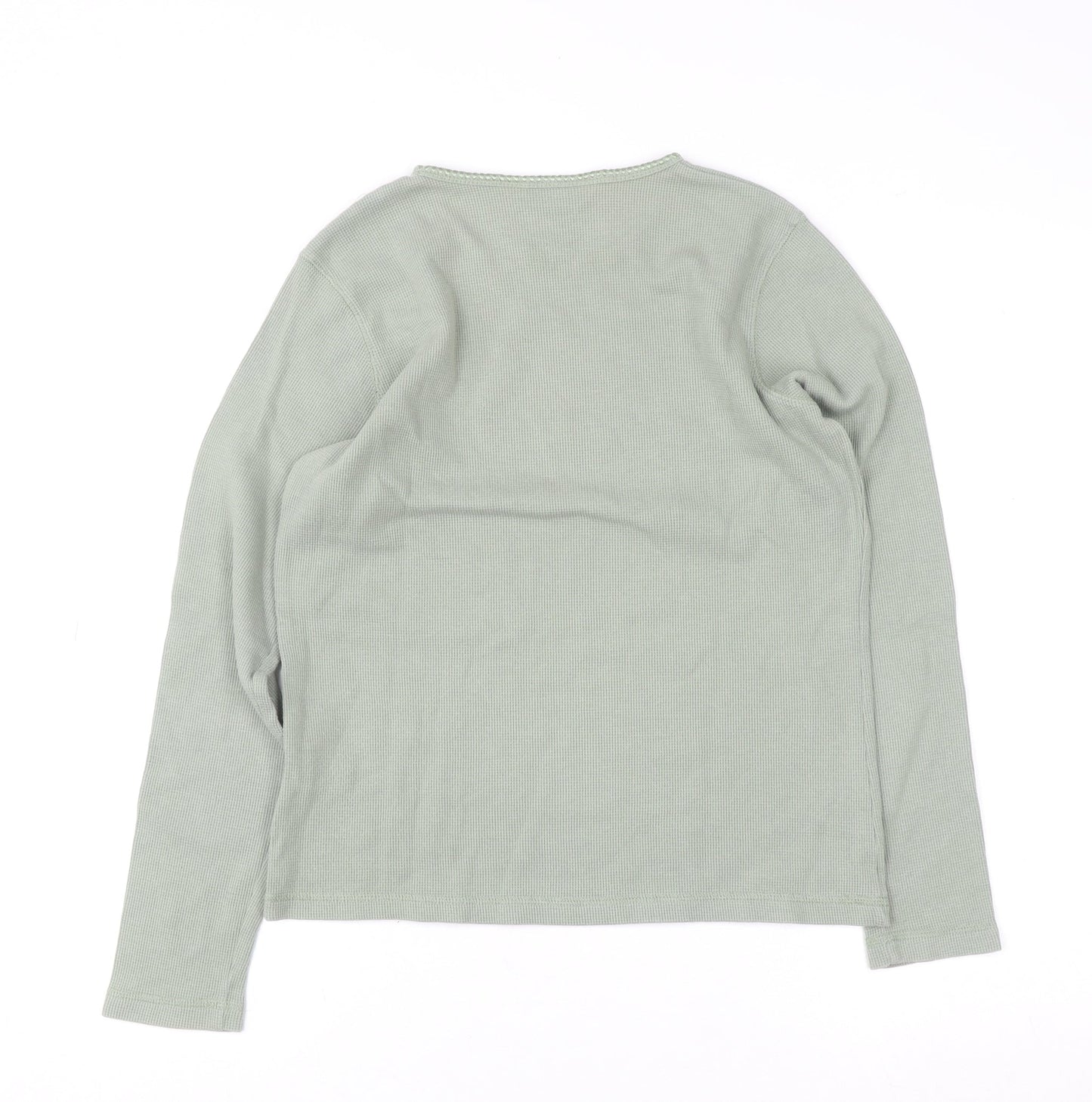 Northern Reflections Womens Green Cotton Knit Pullover Jumper Size S