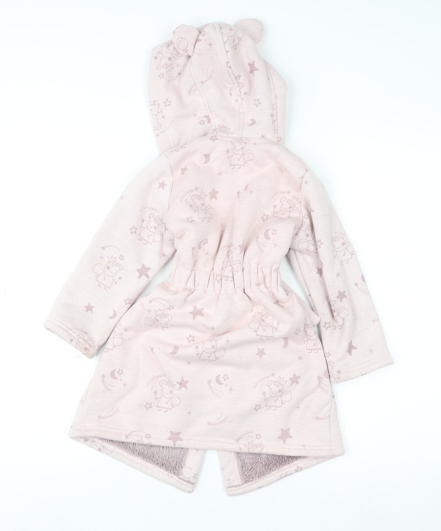 Marks and Spencer Girls Pink Peppa Pig Hooded Robe 2-3 Years Soft Fleece