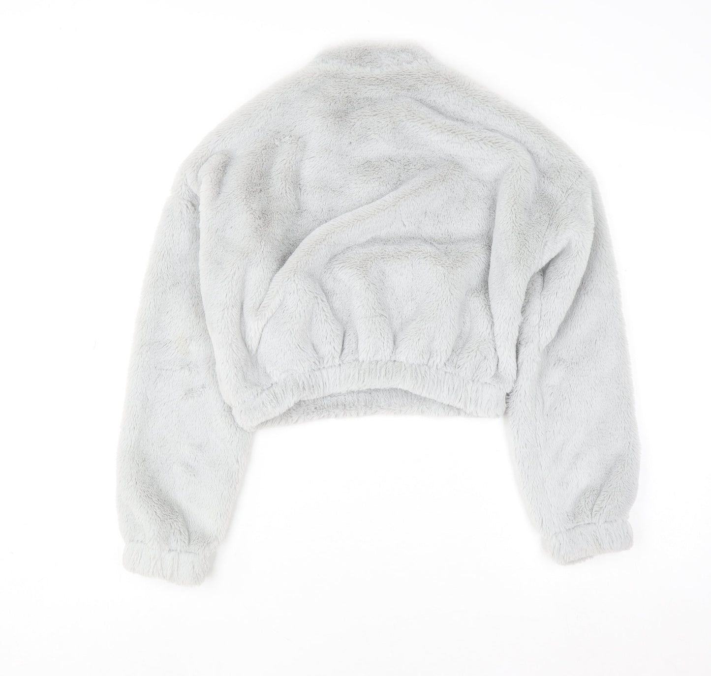 New Look Girls Grey Fleece 1/4 Zip Pullover Sweatshirt Age 12-13 Years