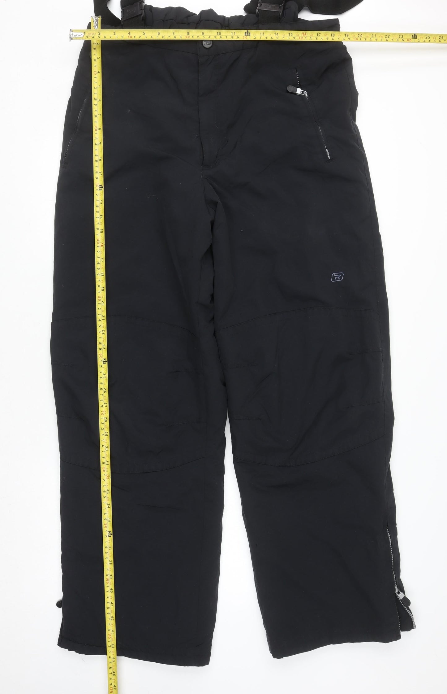Rodeo Men's Black XL Waterproof Insulated Snow Pants Trousers