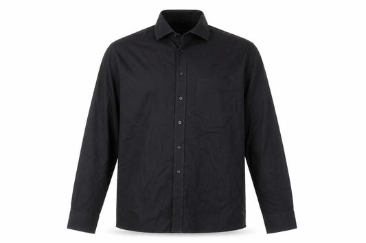Seidensticker Men’s Black 16.5in Cotton Long Sleeve Button-Up Shirt