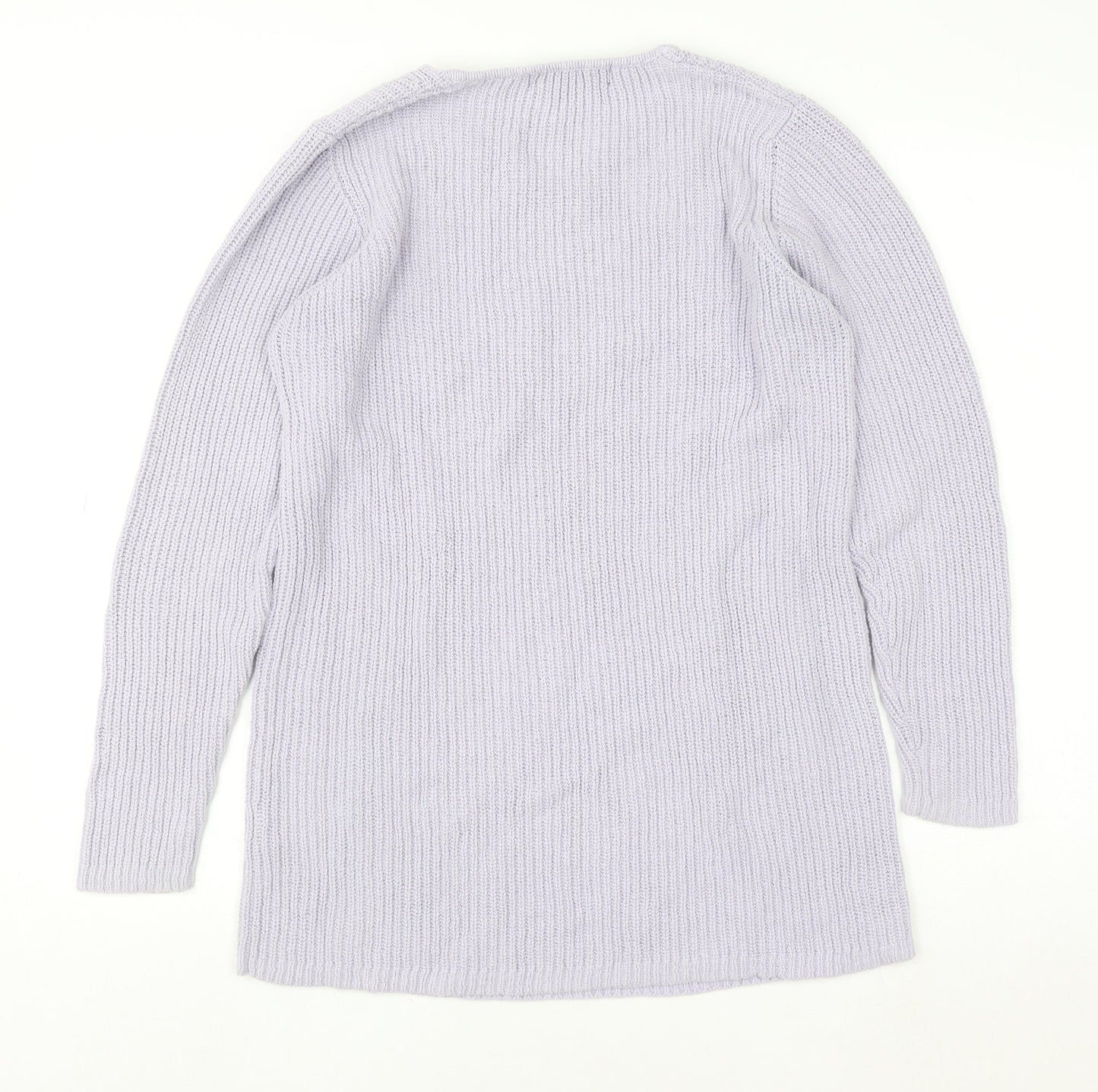 Debenhams Women’s Ivory Cotton V-Neck Chunky Knit Jumper Size 10