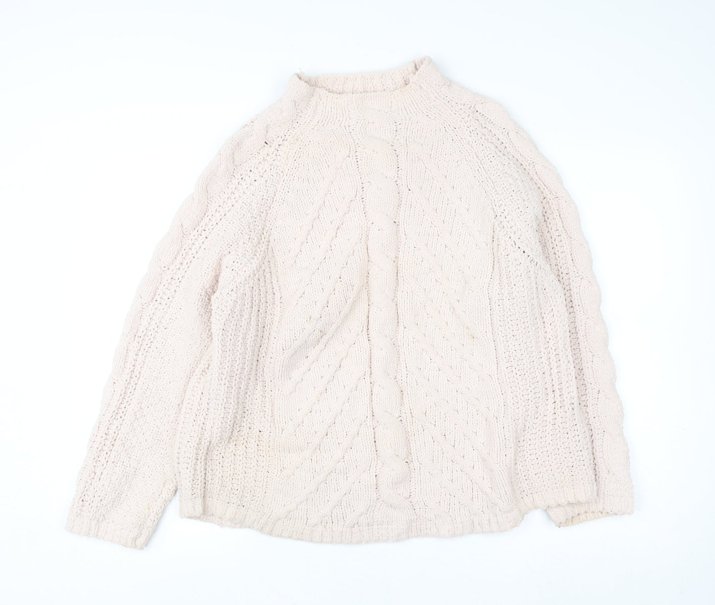 Marks and Spencer Women’s Beige Cable Knit Pullover Jumper L