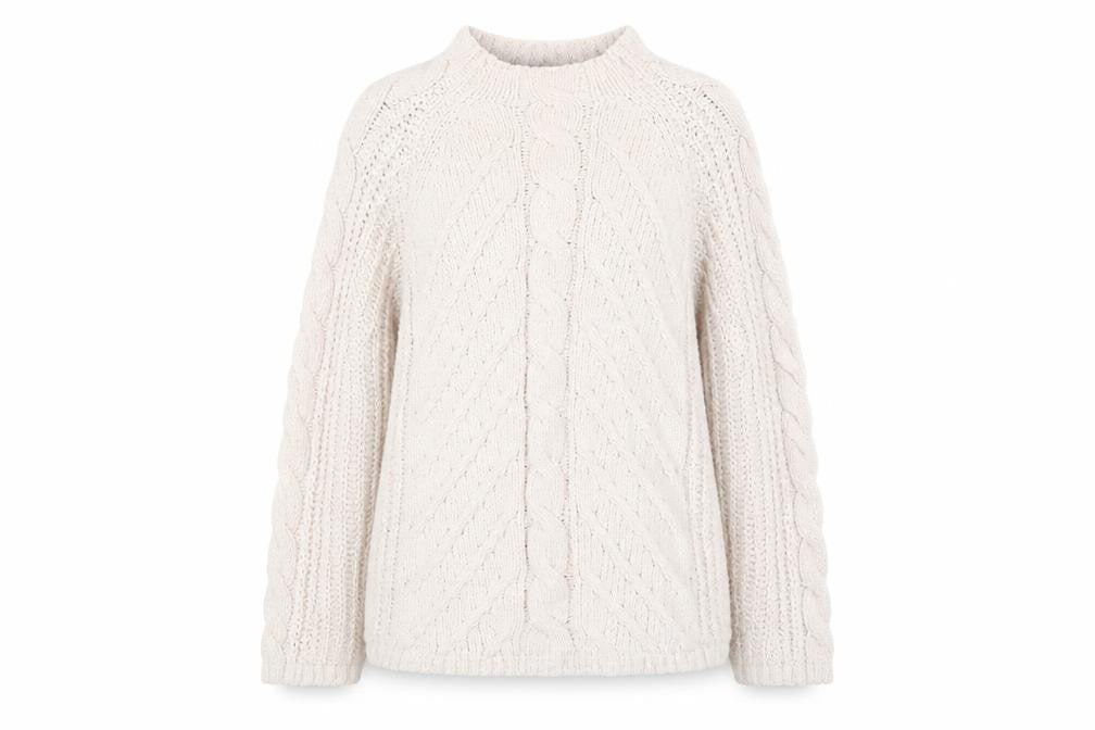 Marks & Spencer Women’s Beige Cable Knit Pullover Jumper L