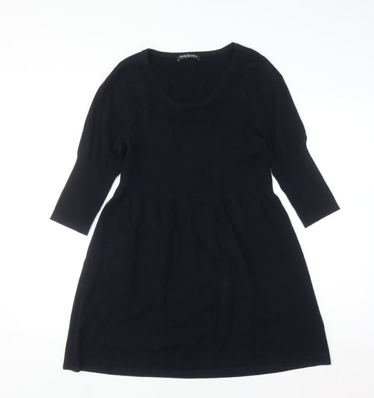 Betty Barclay Women’s Black Knit Fit & Flare Dress Size 16 3/4 Sleeve