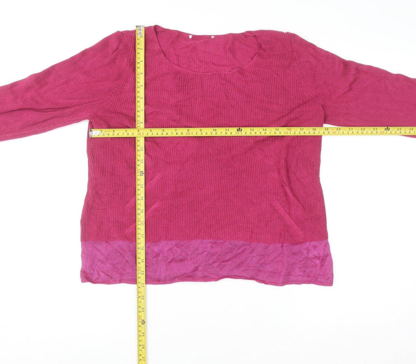 Marks and Spencer Women’s Pink Scoop Neck Knit Jumper Size 16