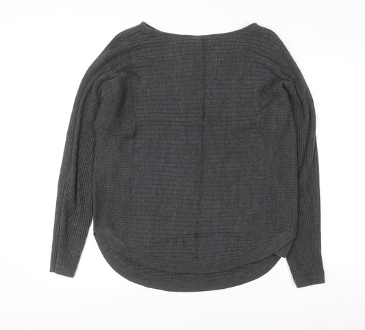 Principles Womens Grey Acrylic Knit Pullover Jumper Size 12