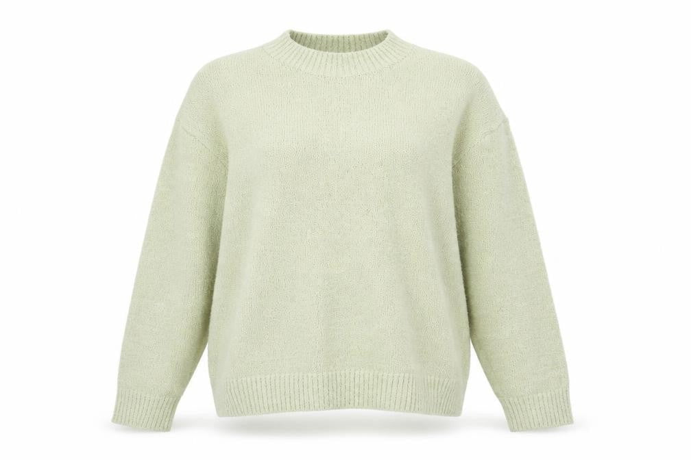 Uniqlo Women's Green Mock Neck Fleece Pullover Jumper Size S