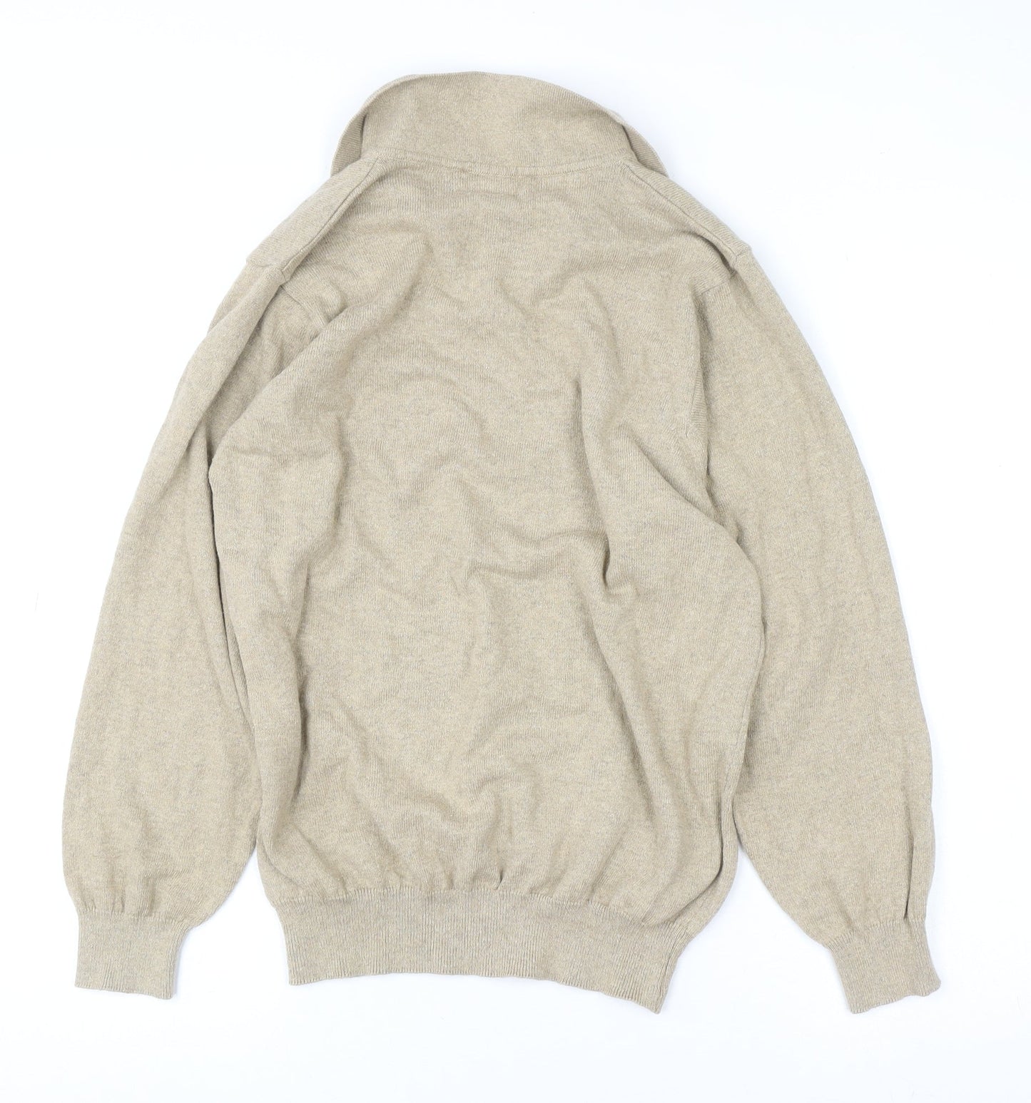Marks and Spencer Women Beige Collared Wool Cashmere Pullover Jumper M