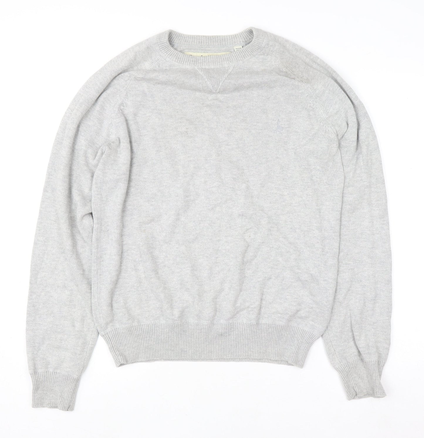 Jack Wills Men’s Grey Cotton Wool Crew Neck Jumper L Classic Fit