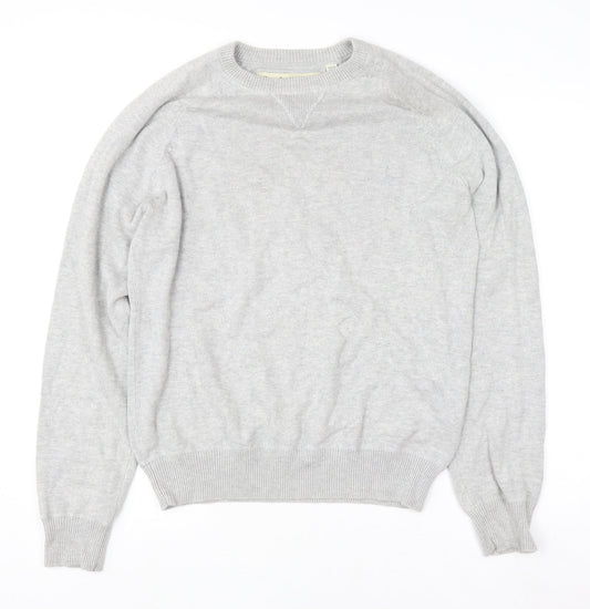 Jack Wills Men’s Grey Cotton Wool Crew Neck Jumper L Classic Fit