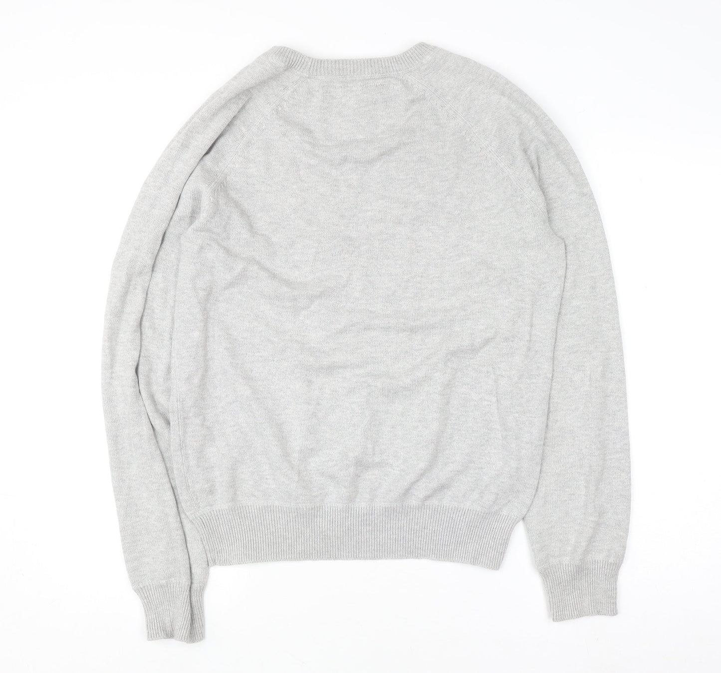 Jack Wills Men’s Grey Cotton Wool Crew Neck Jumper L Classic Fit