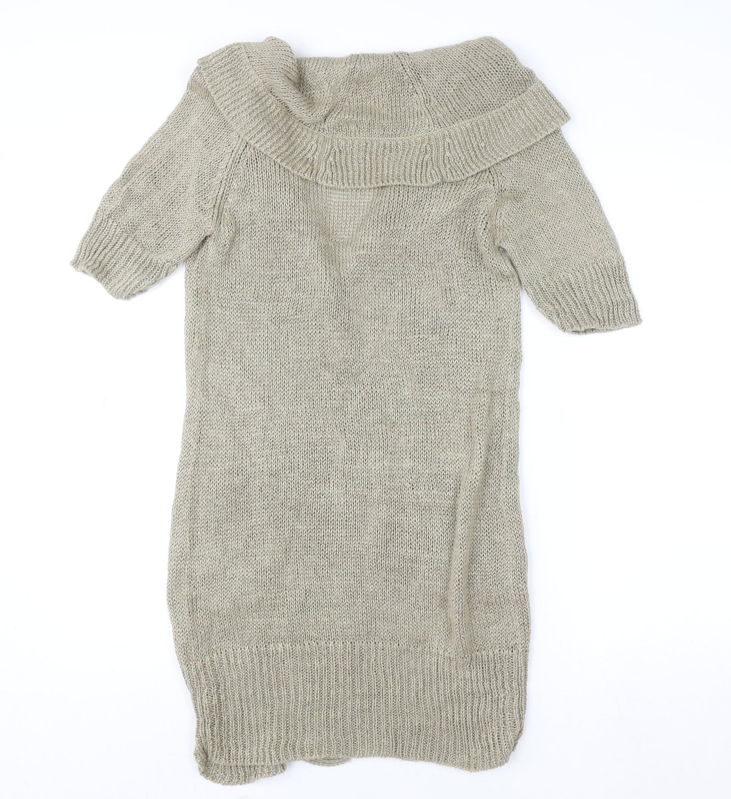 Jigsaw Women Beige XS Open-Knit Linen Cardigan with Pockets