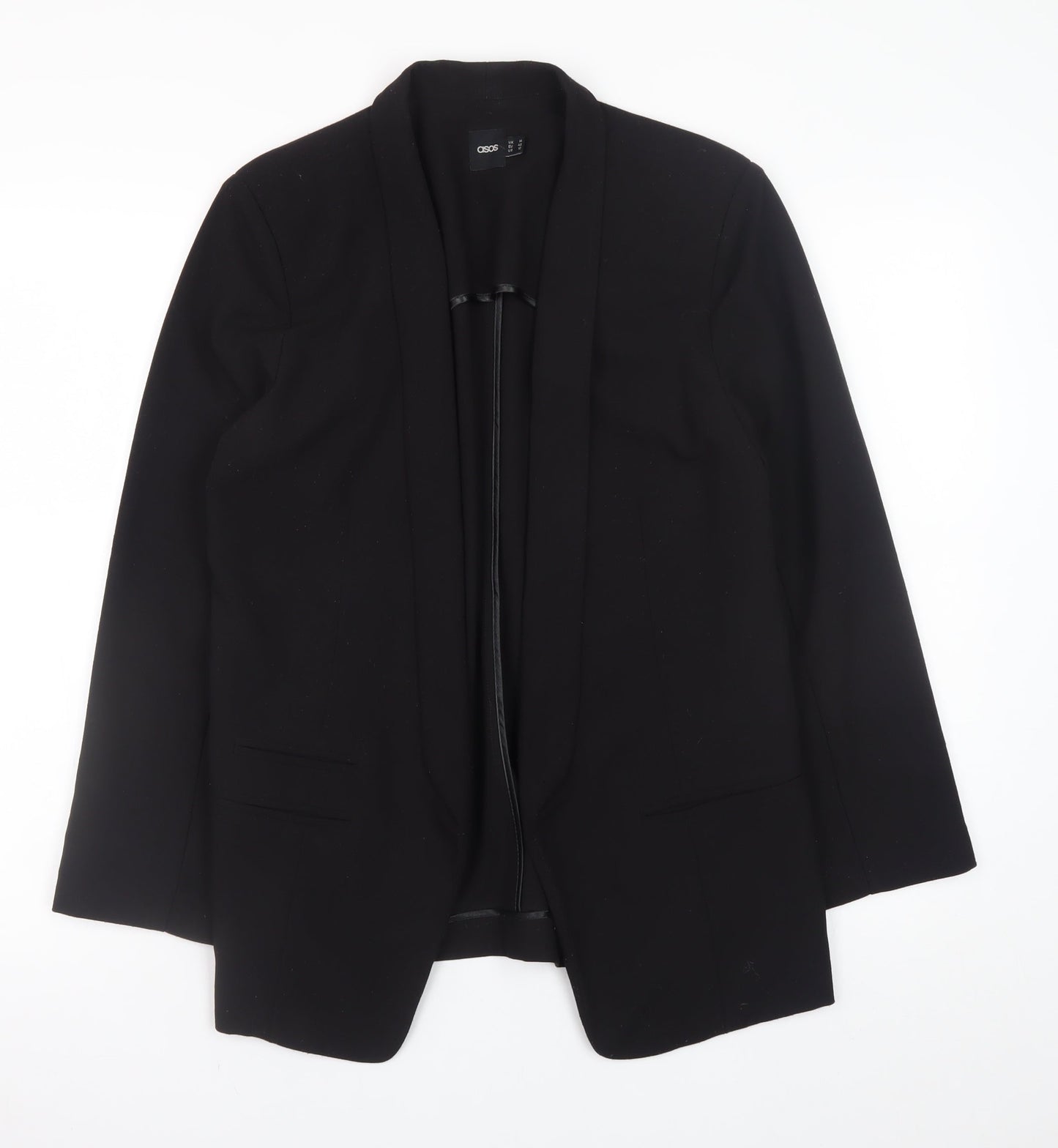 ASOS Women’s Black Size 14 Slim Fit Mid-Length Blazer Jacket