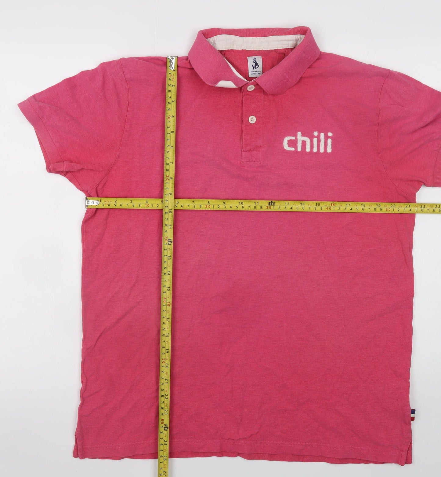 Jean Paul Maritime Men's Pink Polo Shirt XL Short Sleeve Cotton