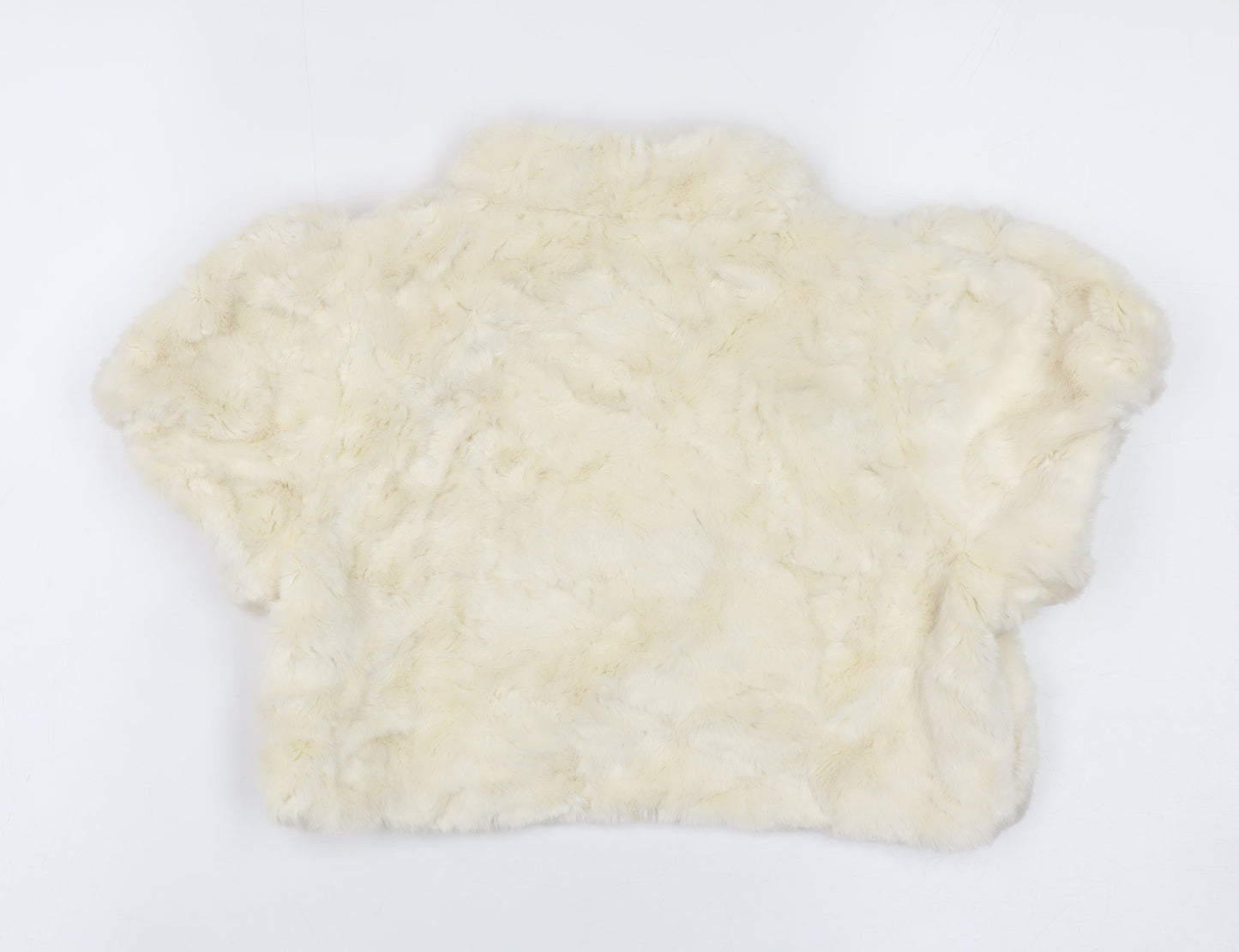 Monsoon Girls Ivory Faux Fur Cropped Bolero Jacket 10-12 Years Partywear