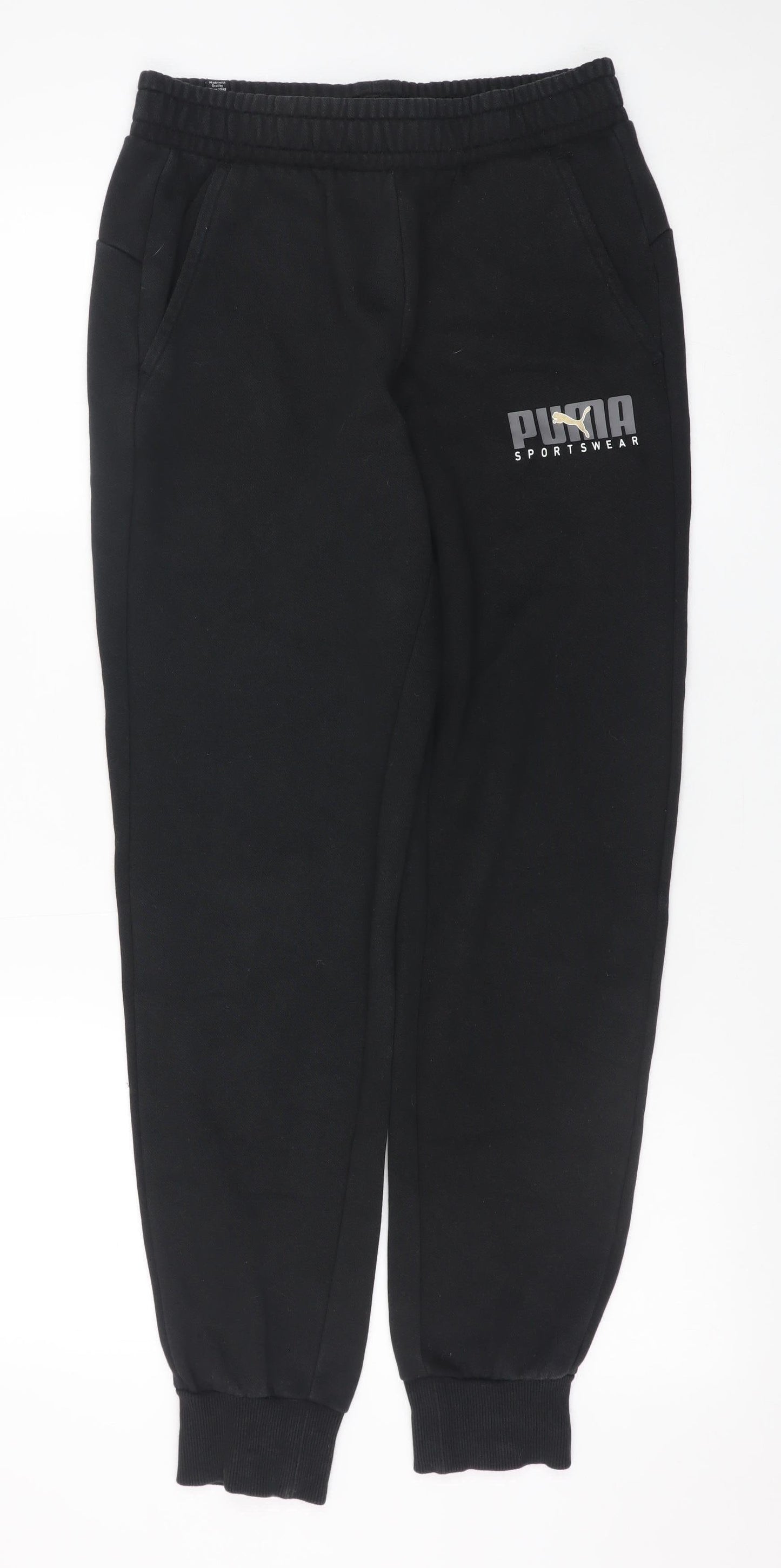 Puma Men's Black Sweatpants Small Jogger Style with Elastic Waist