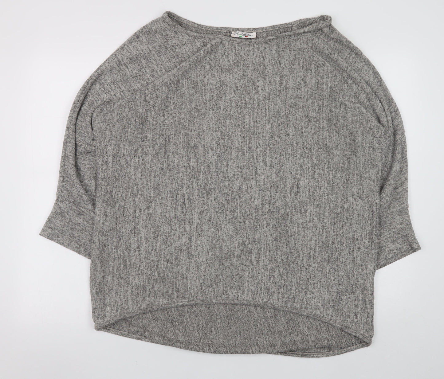 New Collection Women’s Grey Relaxed Knit T-Shirt Size 12