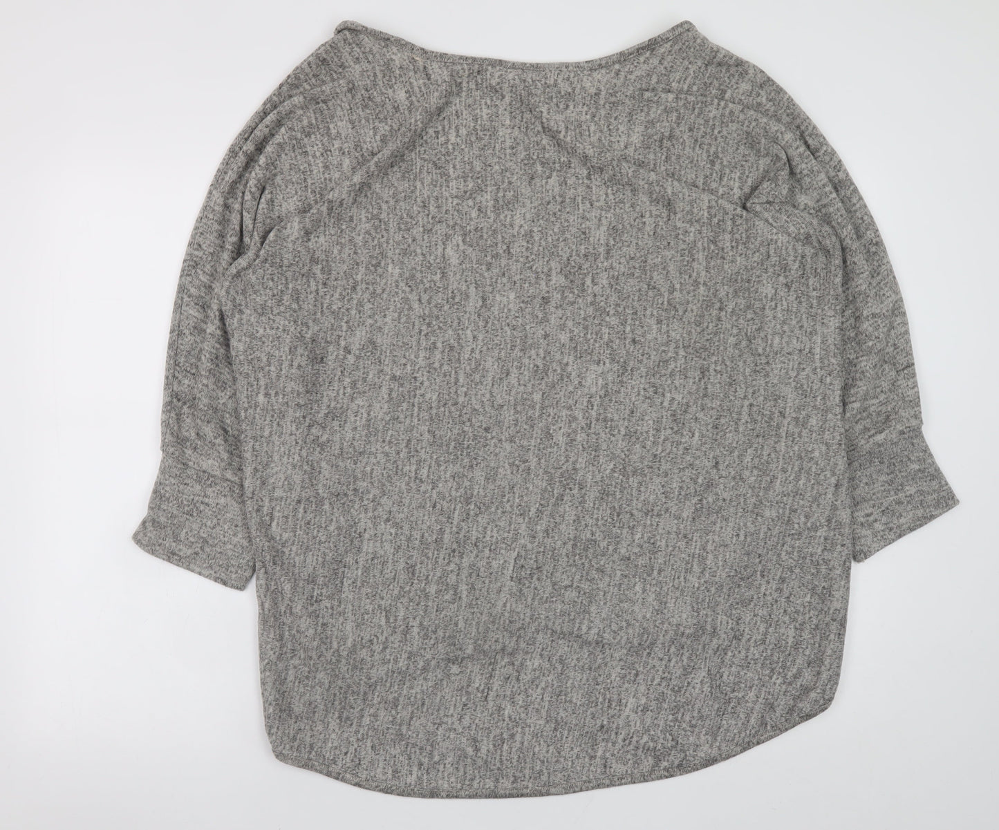 New Collection Women’s Grey Relaxed Knit T-Shirt Size 12