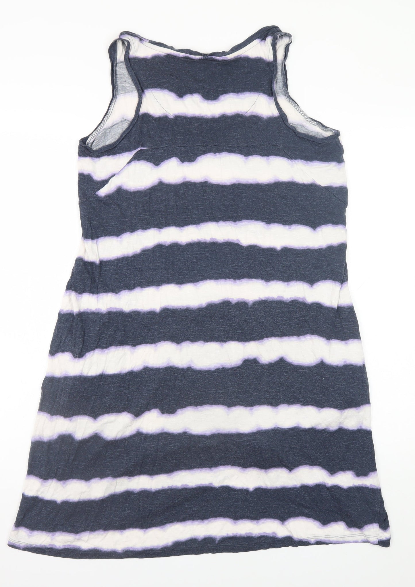 Next Women Blue Tie Dye Sleeveless Jersey Tank Dress Size 10