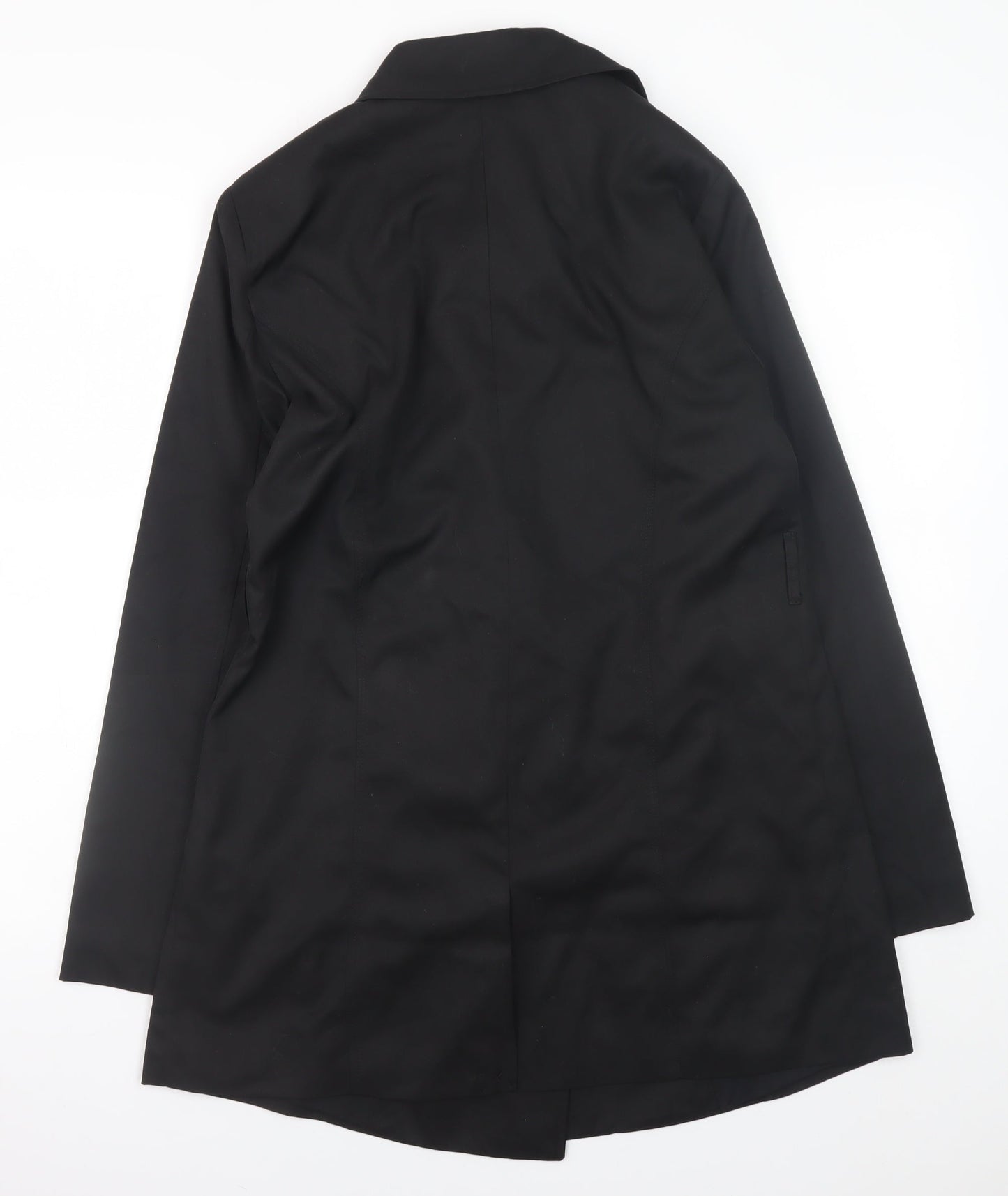 ONLY Women's Black XS Pea Coat Mid-Length Double Breasted Jacket