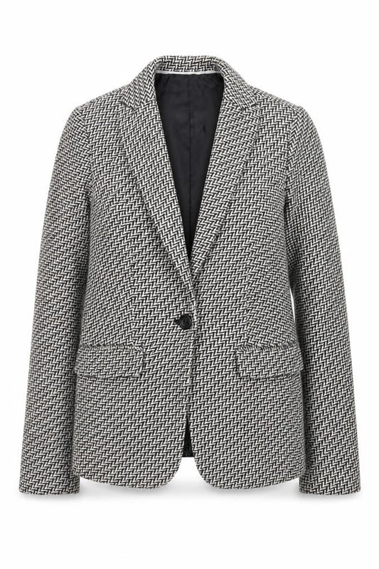 Next Women’s Black Herringbone Classic Blazer Size 6