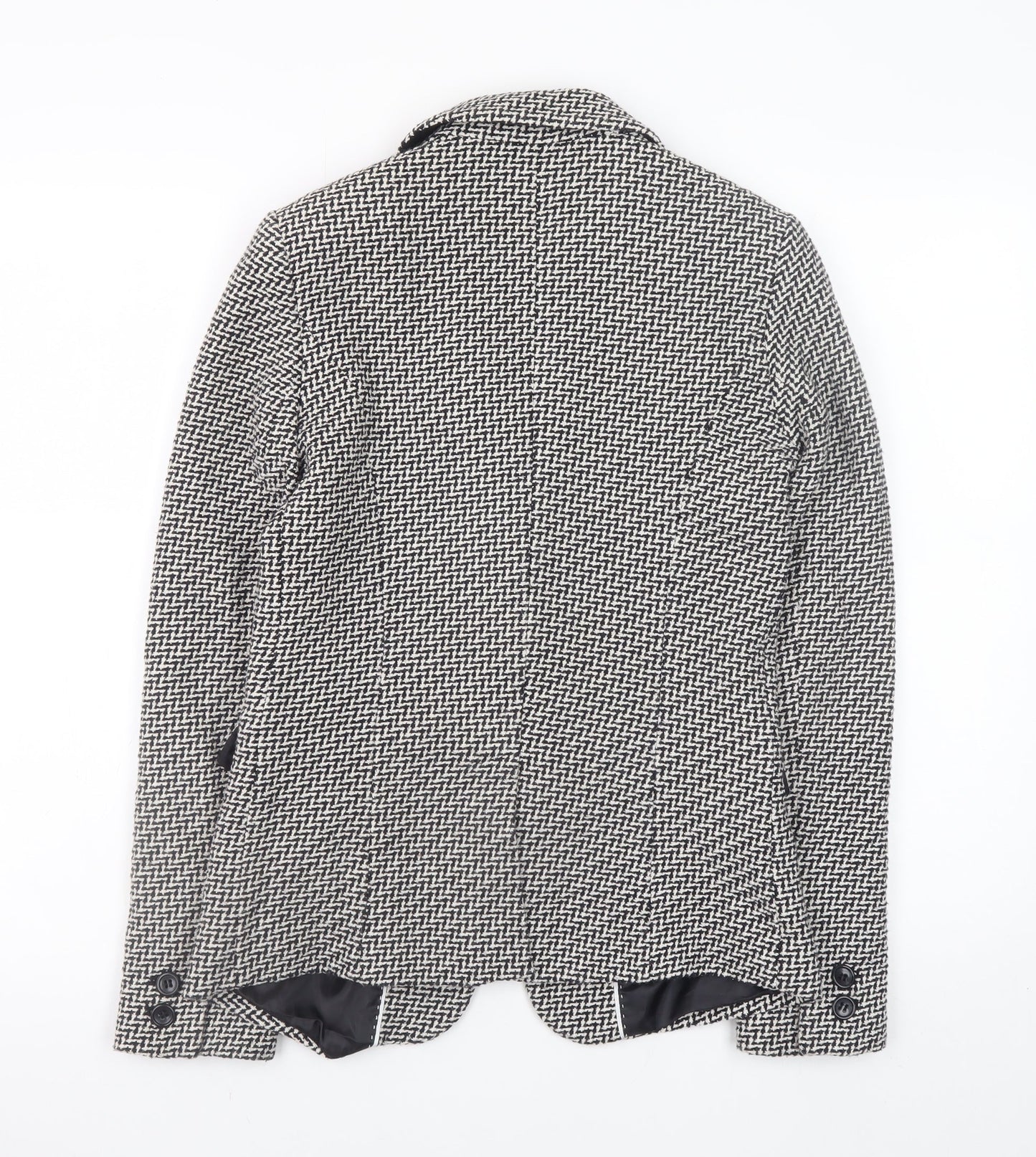 Next Women’s Black Herringbone Classic Blazer Size 6