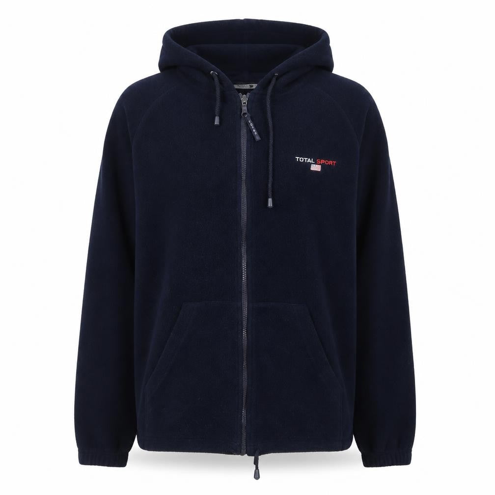 St Bernard Womens Navy Full Zip Fleece Hoodie Size 14-16
