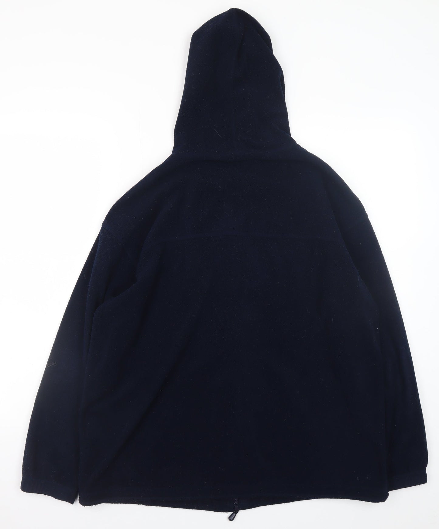 St. Bernard Womens Navy Full Zip Fleece Hoodie Size 14-16