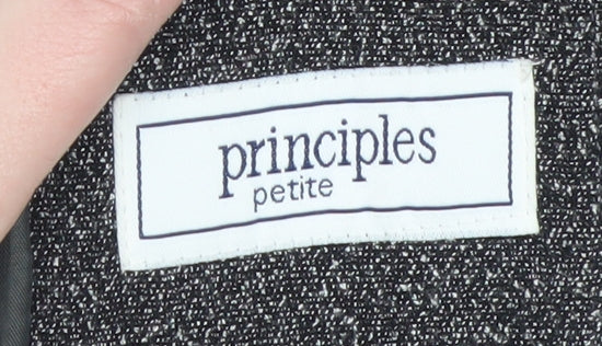 Principles Petite Women’s Grey Tweed Blazer Jacket Size 8
