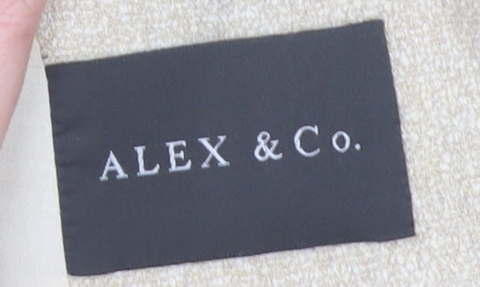 Alex & Co Womens Beige Wool Blend Classic Blazer UK 14