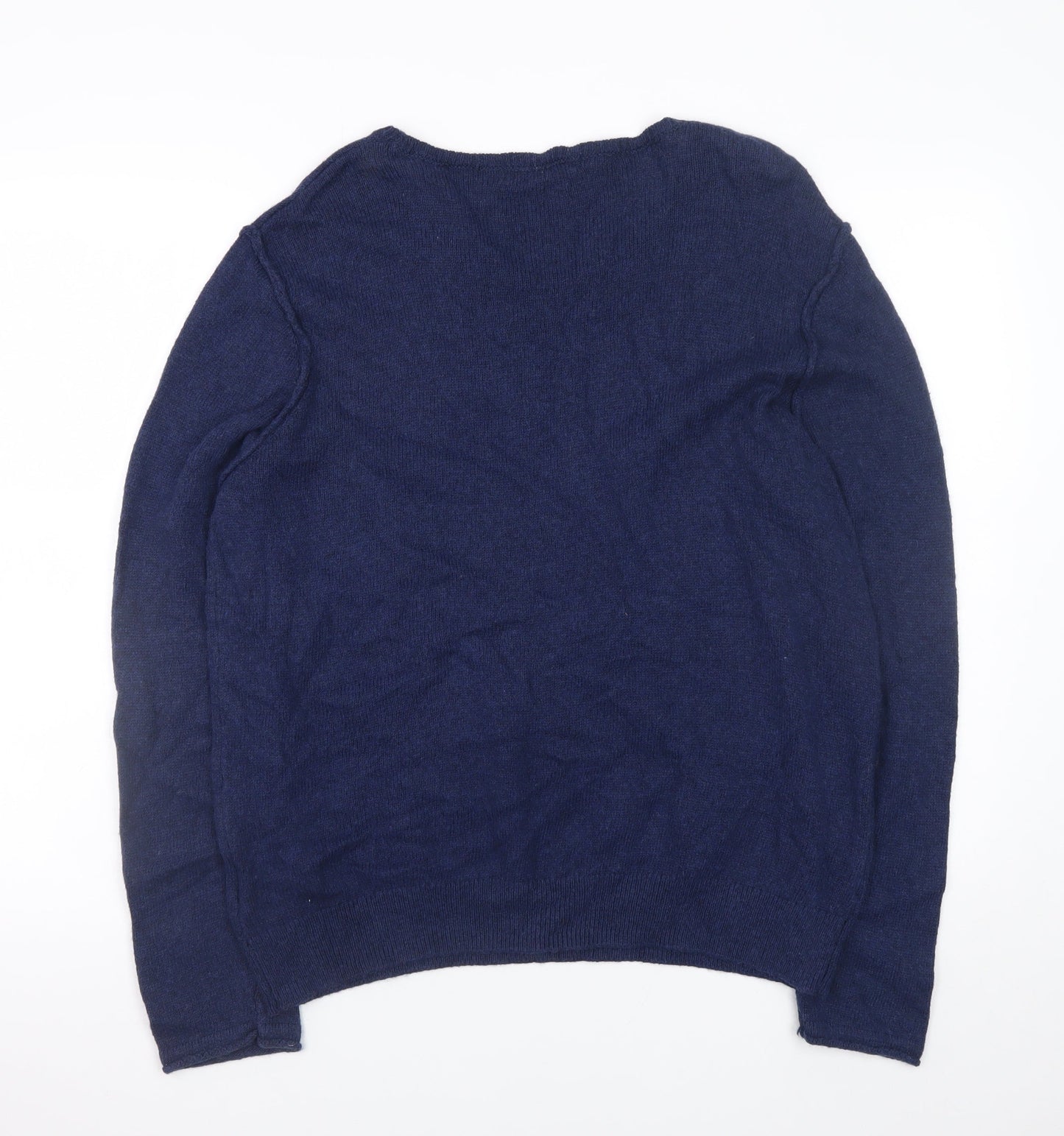 L.O.G.G. Women’s Blue Crew Neck Cotton Blend Pullover Jumper Size 16