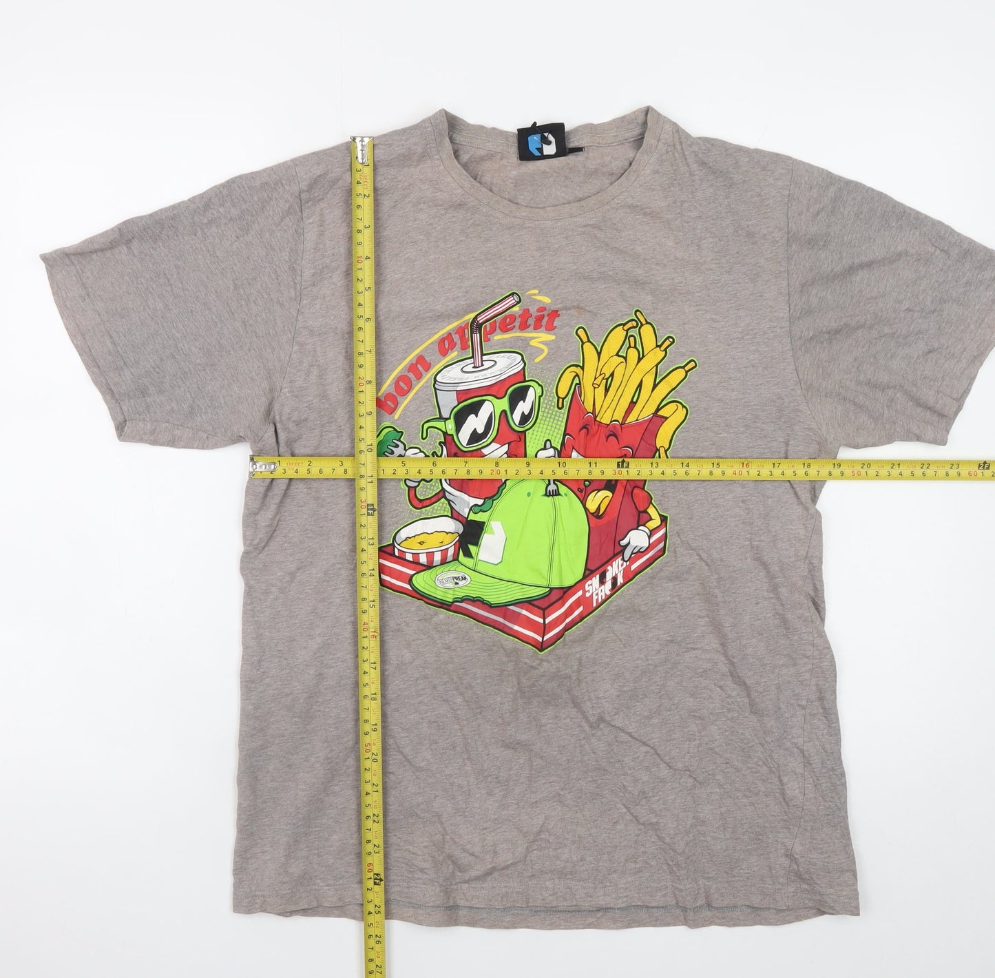 Sneaker Freak Men’s Grey Graphic Bon Appetit T-Shirt M