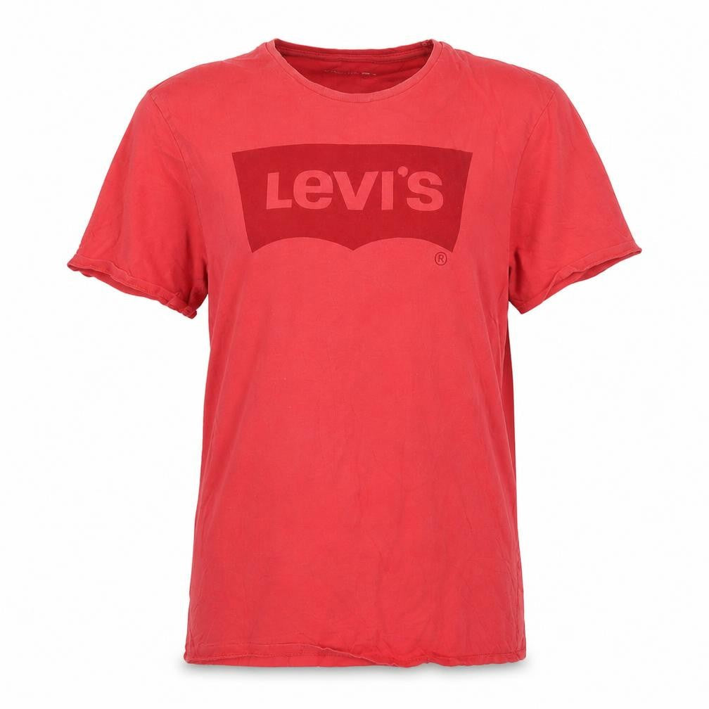 Levi's Mens Red Graphic Logo T-Shirt Size M Crew Neck Short Sleeve